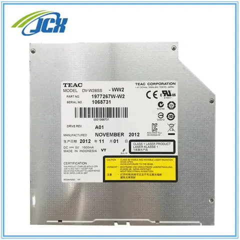 TEAC DV-W28SS DVD SuperDrive, Super Multi 8X leitor de DVDRW, 24X CD-RW Burner, Slot-in SATA Drive