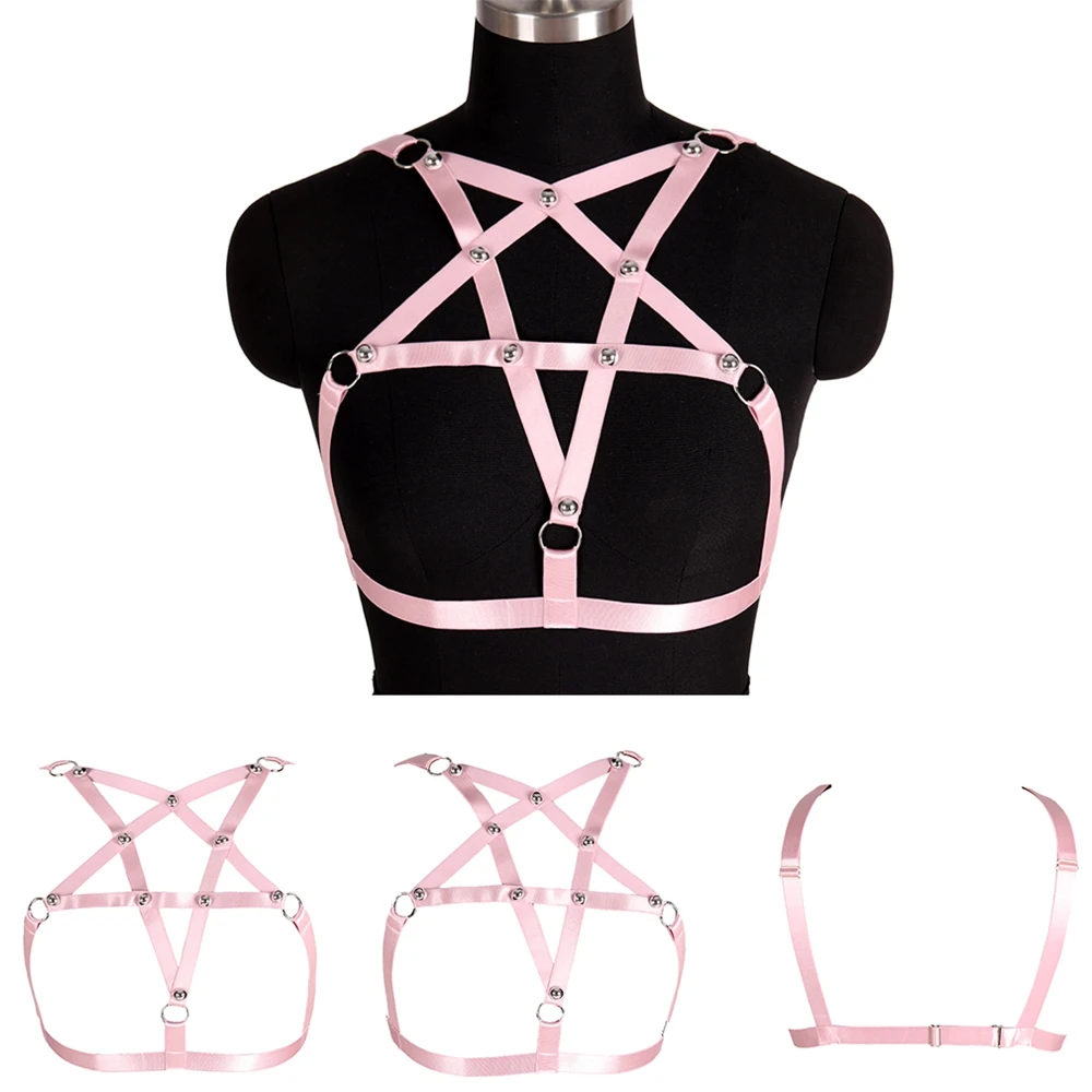Elastic Bondage Pentagram Harness Tops Hollow Bra Accessories Waist Suspender Belt Erotic Lingerie Pole Dance Rave Costume
Elastic Bondage Pentagram Harness Tops Hollow Bra Accessories Waist Suspender Belt Erotic Lingerie Pole Dance Rave Costume