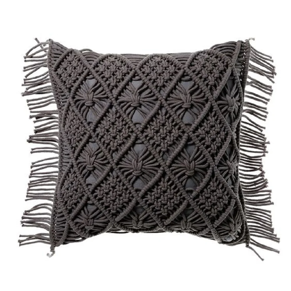 Macrame Decorative wedding pillow cover Handmade macrame Boho Black cushion cover wholesale and retail cushion cover
Macrame Decorative wedding pillow cover Handmade macrame Boho Black cushion cover wholesale and retail cushion cover