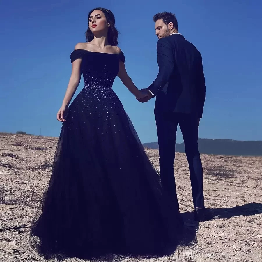 A-line Off Shoulder Navy Blue Prom Dresses 2021 Elegant Saudi Arabic Beads Formal Evening Gowns Custom Made Robe De Soiree
A-line Off Shoulder Navy Blue Prom Dresses 2021 Elegant Saudi Arabic Beads Formal Evening Gowns Custom Made Robe De Soiree