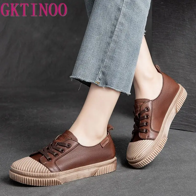 GKTINOO Women Sneakers Spring Shoes Genuine Leather Sandals Lace-Up 2024 New Handmade All-Match Platform Sneakers
GKTINOO Women Sneakers Spring Shoes Genuine Leather Sandals Lace-Up 2024 New Handmade All-Match Platform Sneakers