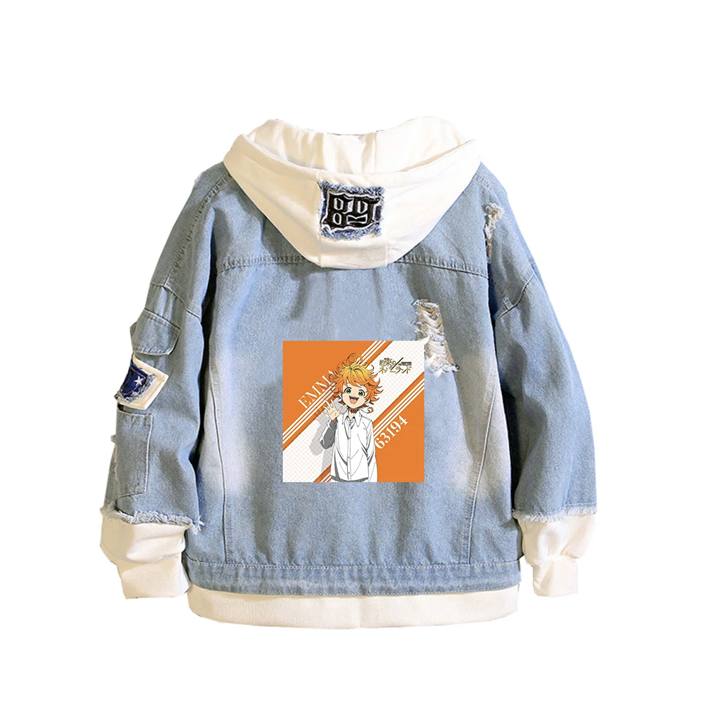 The Promised Neverland Women Jeans Jacket Emma Demin Windbreaker Harajuku Spring Hoodies Anime Streetwear Couple Hooded Clothes
The Promised Neverland Women Jeans Jacket Emma Demin Windbreaker Harajuku Spring Hoodies Anime Streetwear Couple Hooded Clothes