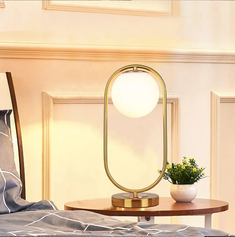 Bedroom Table Lamp Reading Light Living Room Decoration Table Light Nordic style Iron Plating Milk White Glass Lampshade
Bedroom Table Lamp Reading Light Living Room Decoration Table Light Nordic style Iron Plating Milk White Glass Lampshade
