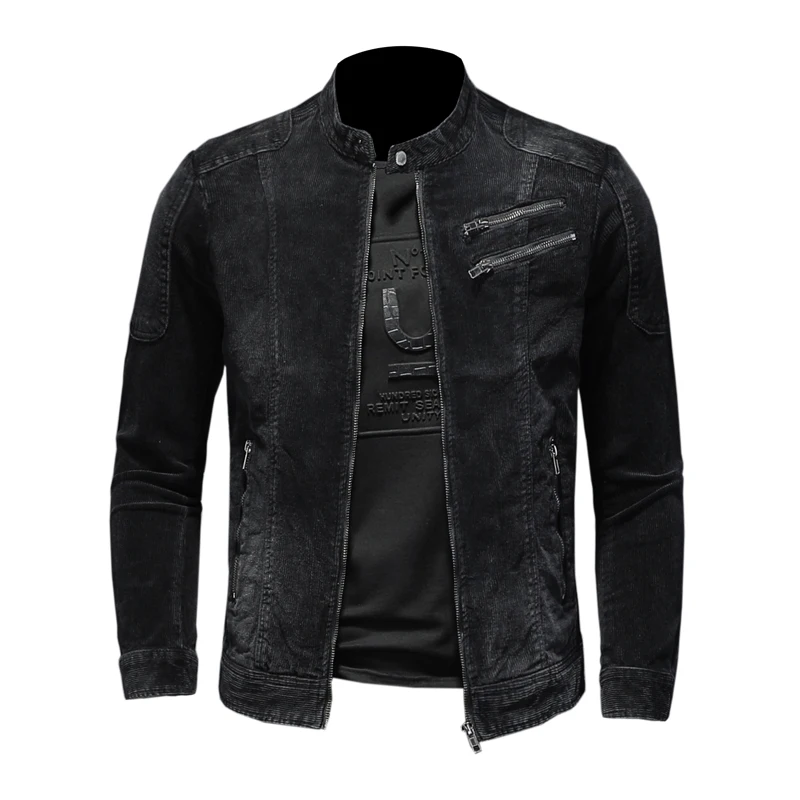 Men New vintage Black Corduroy Casual Stand-up Collar Jacket autumn Streetwear Slim Motorcycle Coat Outerwear
Men New vintage Black Corduroy Casual Stand-up Collar Jacket autumn Streetwear Slim Motorcycle Coat Outerwear