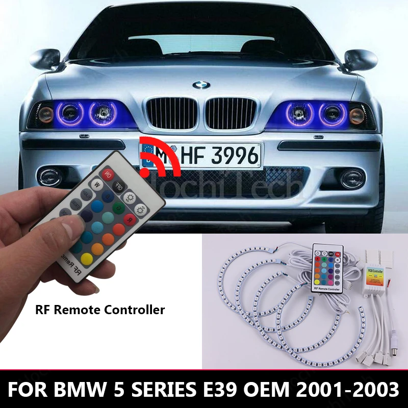 Разноцветные кольца 5050 RGB Лампочка-вспышка для автомобильной фары DRL с радиоуправлением для BMW 5 серии E39 OEM 2001-2003
Разноцветные кольца 5050 RGB Лампочка-вспышка для автомобильной фары DRL с радиоуправлением для BMW 5 серии E39 OEM 2001-2003