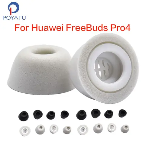 POYATU Upgraded Memory Foam Eartips Tips Earbuds Silicone Eartips For Huawei FreeBuds Pro VIVO TWS2 TWS 2 In Ear Tips Buds
