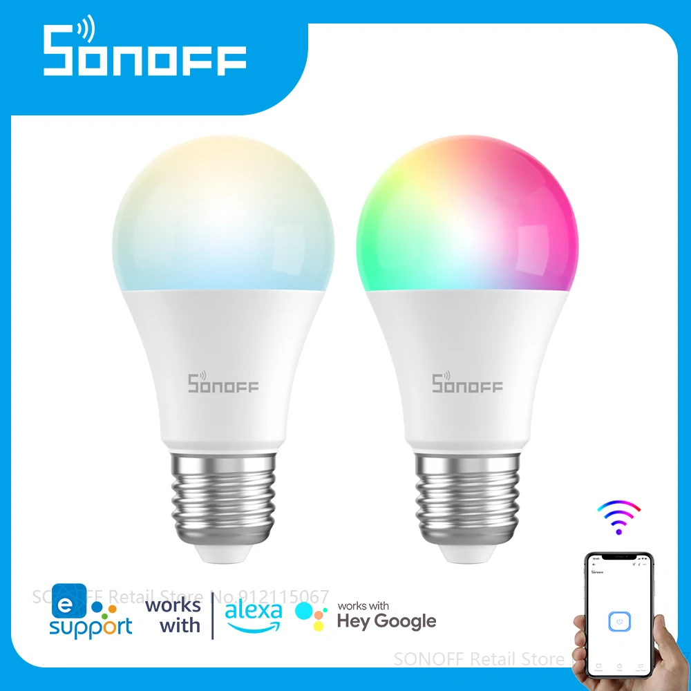 Умная лампа SONOFF B05/B02 с Wi-Fi, E27, RGB Светодиодная лампа с регулируемой яркостью, ночсветильник eWelink APP, Голосовое управление для Google Home, Alexa
Умная лампа SONOFF B05/B02 с Wi-Fi, E27, RGB Светодиодная лампа с регулируемой яркостью, ночсветильник eWelink APP, Голосовое управление для Google Home, Alexa