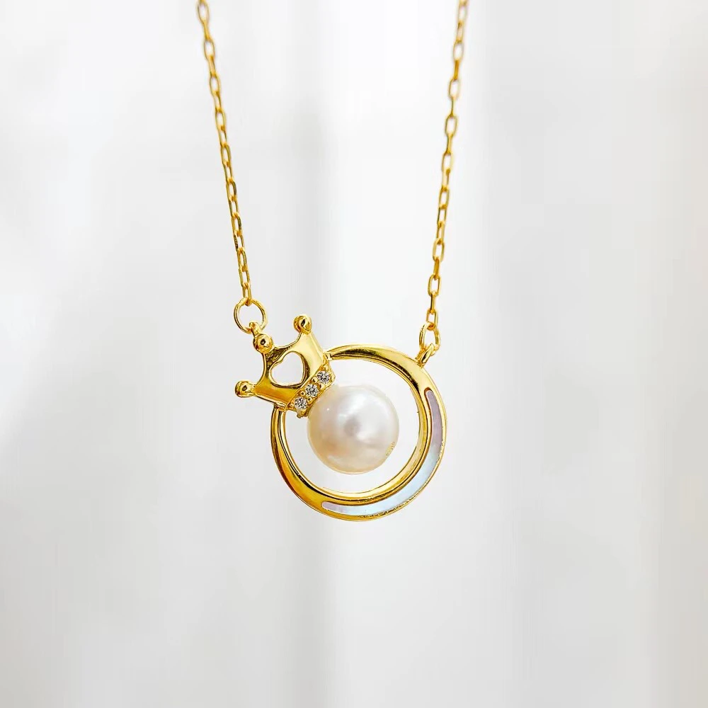 Crown Shape 925 Sterling Silver Necklace Chain with Pendant Mountings Findings Jewelry Parts Fittings Accessories for Pearls
Crown Shape 925 Sterling Silver Necklace Chain with Pendant Mountings Findings Jewelry Parts Fittings Accessories for Pearls