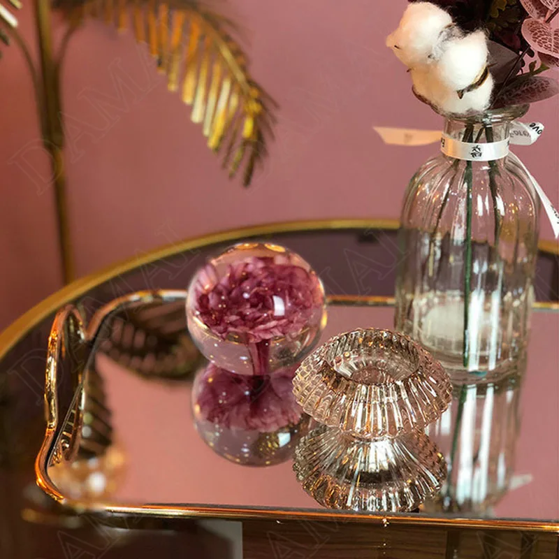 Golden Stroke Glass Mirror Storage Tray Gilded Metal Frame Jewelry Plate Cosmetic Container Dressing Table Organizer Trays
Golden Stroke Glass Mirror Storage Tray Gilded Metal Frame Jewelry Plate Cosmetic Container Dressing Table Organizer Trays