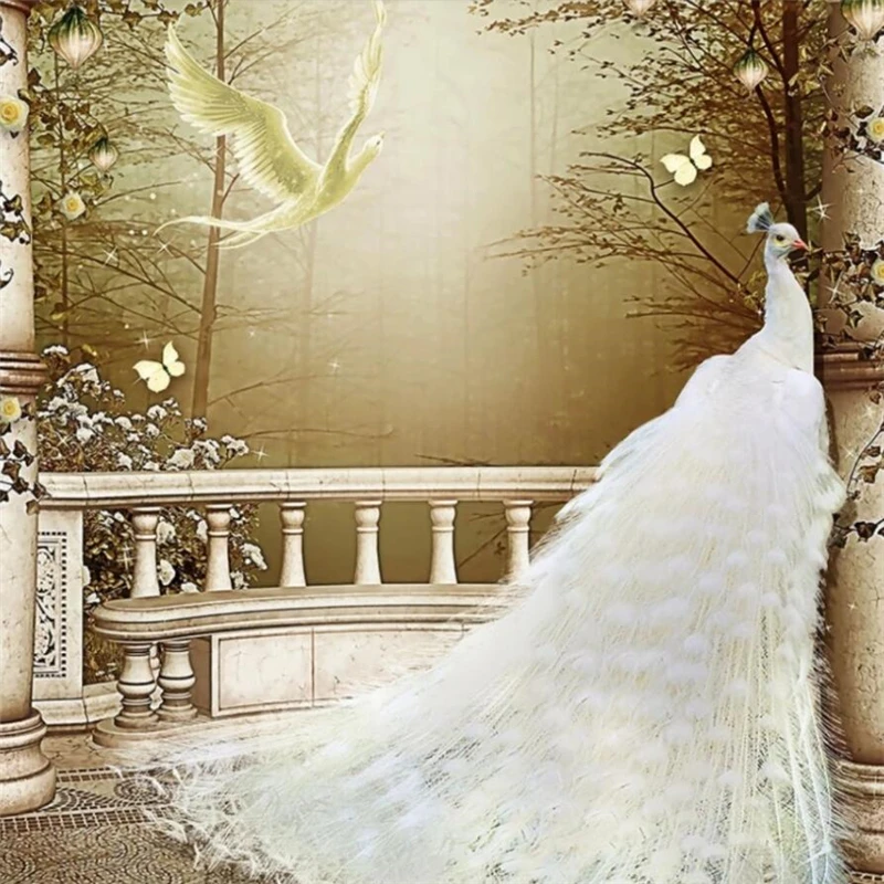 wellyu Custom Photo Wallpaper Large Mural Noble White Peacock 3D Wall Background wall papers home decor papel de parede 3d
wellyu Custom Photo Wallpaper Large Mural Noble White Peacock 3D Wall Background wall papers home decor papel de parede 3d
