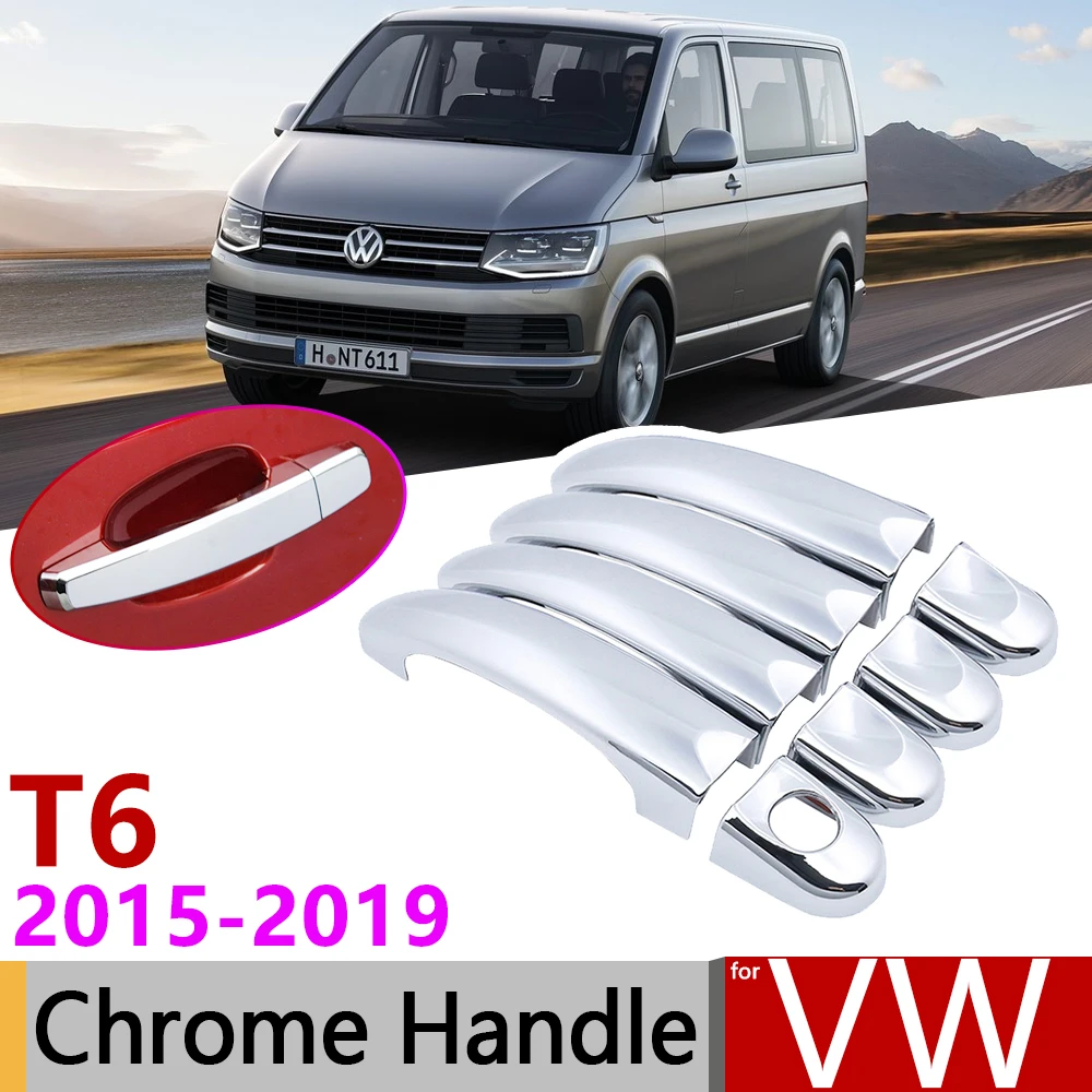 for VW T6 Volkswagen Transporter 2015~2019 Chrome Exterior Door Handle Cover Car Accessories Stickers Trim Set 2016 2017 2018
for VW T6 Volkswagen Transporter 2015~2019 Chrome Exterior Door Handle Cover Car Accessories Stickers Trim Set 2016 2017 2018