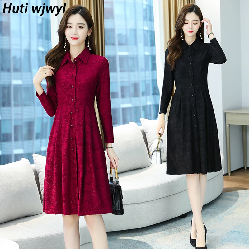 Autumn Winter Long Sleeve Evening Dress 2023 Vintage Solid Casual Black Midi Dress Elegant Women Bodycon Party Red Prom Vestidos
Autumn Winter Long Sleeve Evening Dress 2023 Vintage Solid Casual Black Midi Dress Elegant Women Bodycon Party Red Prom Vestidos