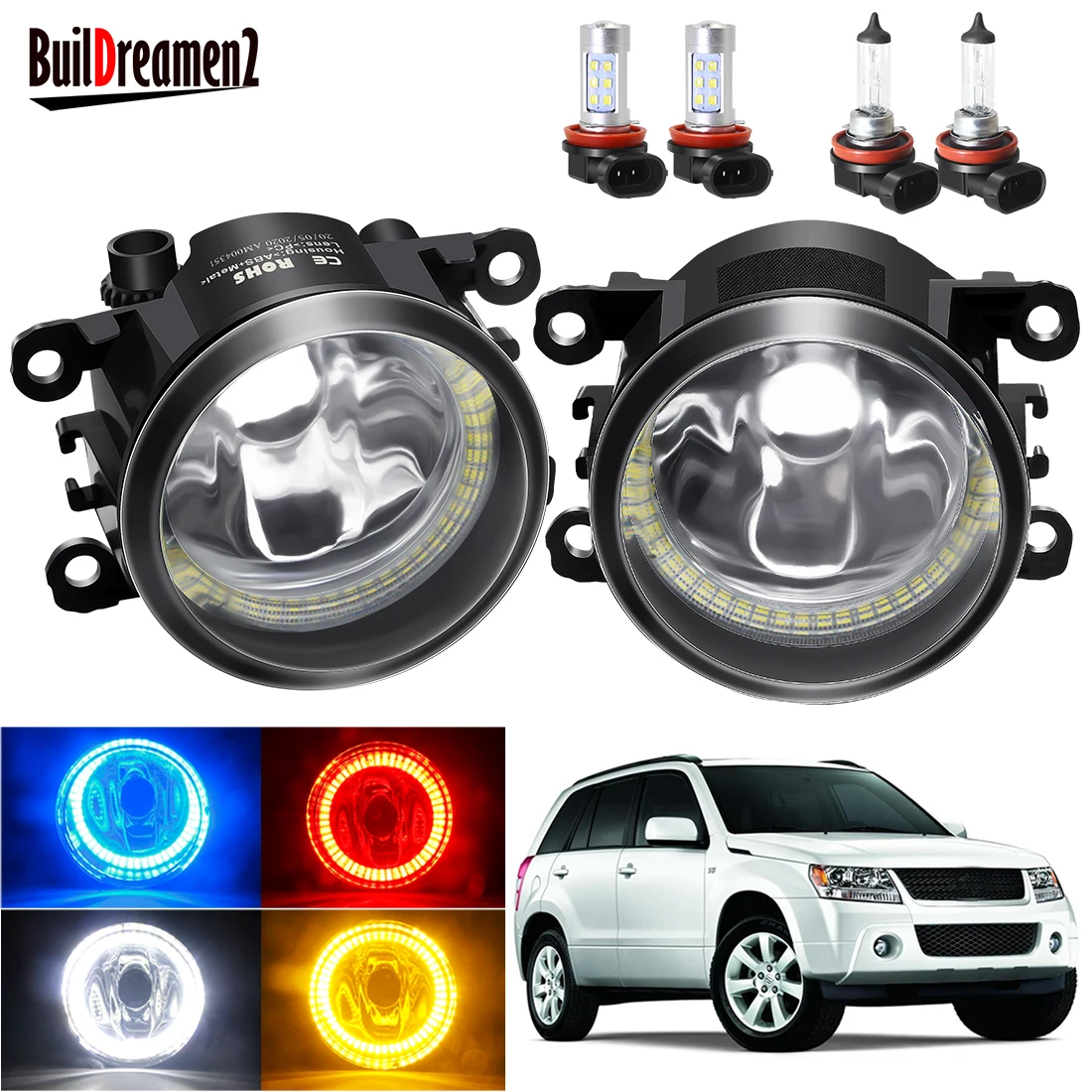 Противотумансветильник Angel Eye в сборе для Suzuki Grand Vitara 2 / II JT 2005-2015, противотуманные фары для переднего бампера автомобиля с кольцом Halo DRL 20 Вт 12 В
Противотумансветильник Angel Eye в сборе для Suzuki Grand Vitara 2 / II JT 2005-2015, противотуманные фары для переднего бампера автомобиля с кольцом Halo DRL 20 Вт 12 В