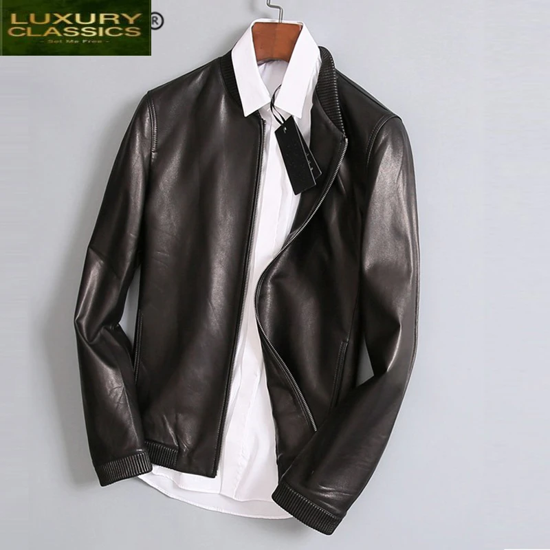 Men Jacket Genuine Leather Autumn Spring Clothes 2021 Fashion Streetwear Motorcycle Real Sheepskin Coat Chaqueta 71DK090
Men Jacket Genuine Leather Autumn Spring Clothes 2021 Fashion Streetwear Motorcycle Real Sheepskin Coat Chaqueta 71DK090