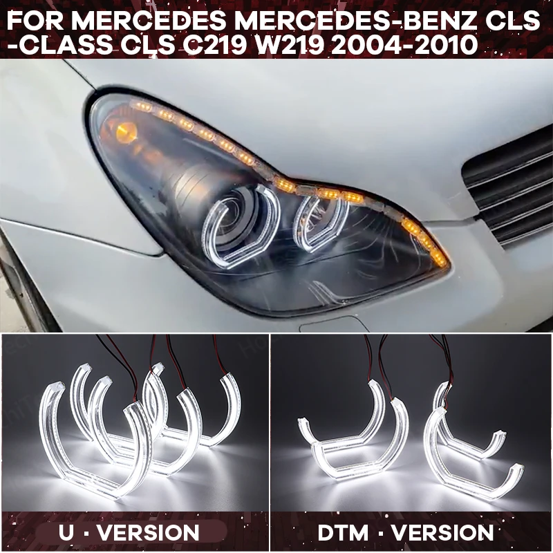 Светодиодный хрустальный светильник Angel Eyes Cut Style DRL DTM U Shape Light 6000K Белый для Mercedes-Benz CLS-класса CLS C219 W219 2004-2010
Светодиодный хрустальный светильник Angel Eyes Cut Style DRL DTM U Shape Light 6000K Белый для Mercedes-Benz CLS-класса CLS C219 W219 2004-2010