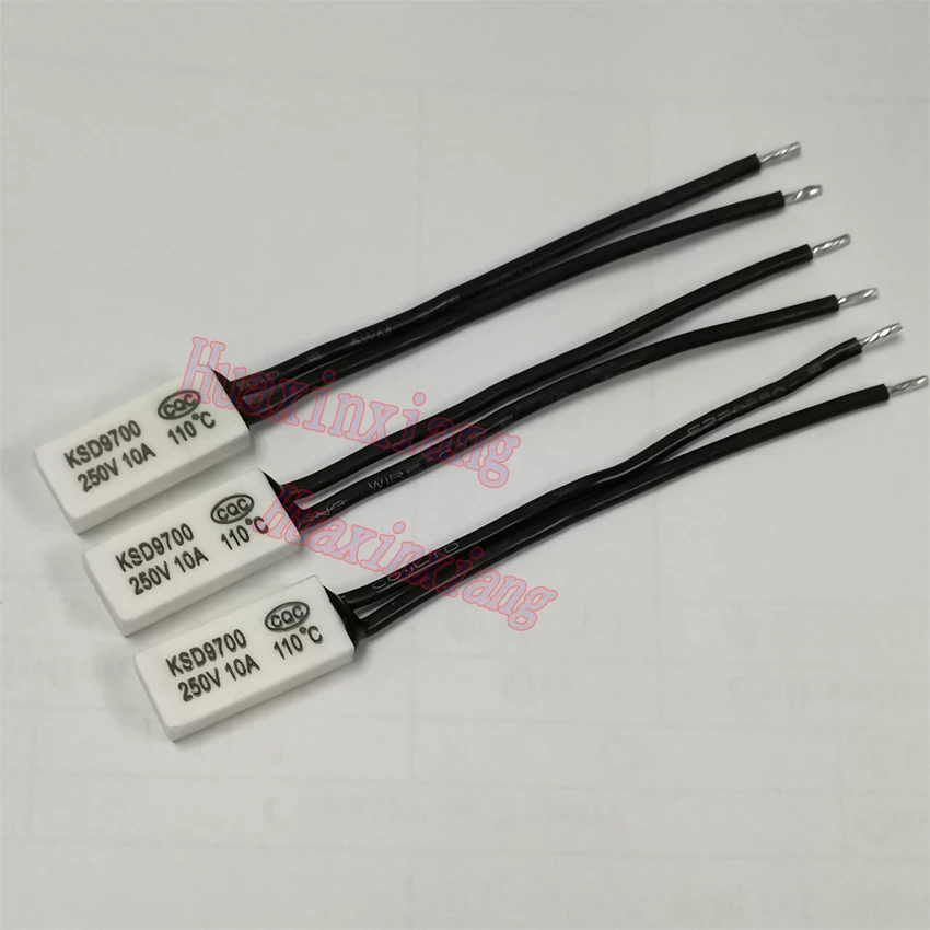 10PCS/Lot Ceramic KSD9700 10A/250V Temperature Switch Normally Open Thermostat Thermal Protector 40 -150 Degree
10PCS/Lot Ceramic KSD9700 10A/250V Temperature Switch Normally Open Thermostat Thermal Protector 40 -150 Degree