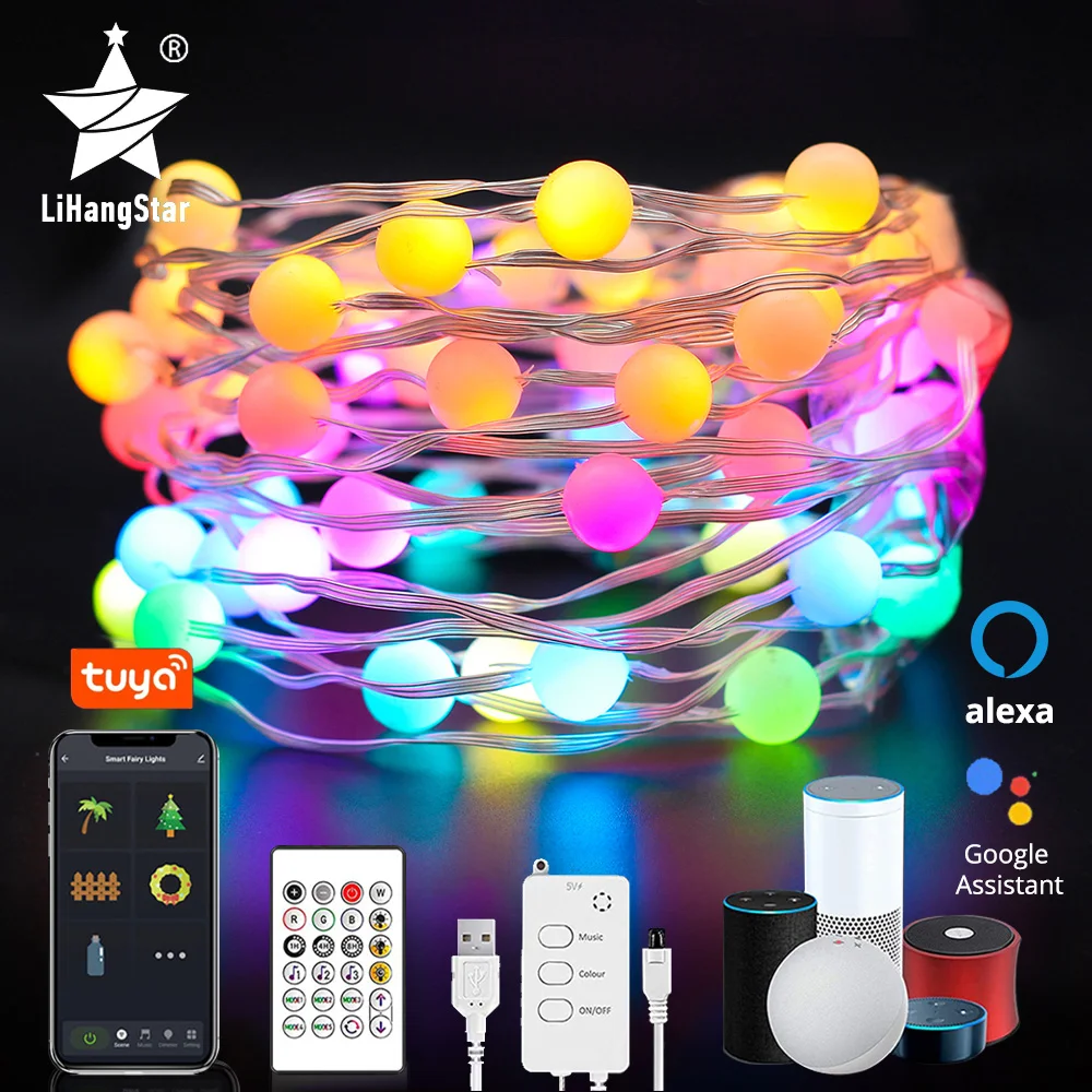 LED Light String Christmas Decoration Holiday Light String RGB Bluetooth Smart APP Fairy Light Outdoor Garden Waterproof Garland
LED Light String Christmas Decoration Holiday Light String RGB Bluetooth Smart APP Fairy Light Outdoor Garden Waterproof Garland