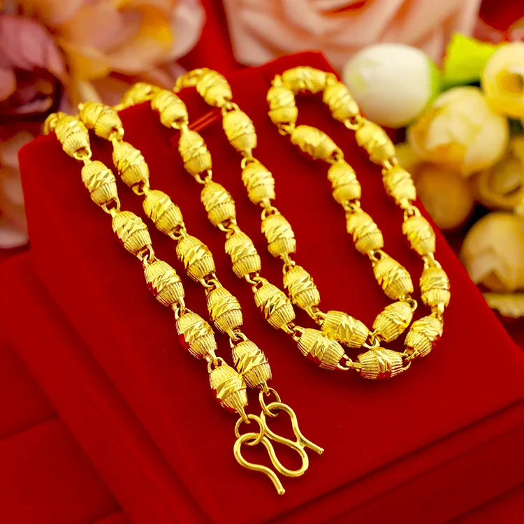 LUXURY FASHION 14K GOLD NECKLACE FOR MEN WEDDING ENGAGEMENT ANNIVERSARY JEWELRY OLIVE SHAPE YELLOW GOLD MAN'S NECKLACES GIFTS
LUXURY FASHION 14K GOLD NECKLACE FOR MEN WEDDING ENGAGEMENT ANNIVERSARY JEWELRY OLIVE SHAPE YELLOW GOLD MAN'S NECKLACES GIFTS