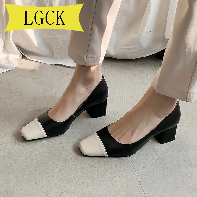 Plus Size 34-43 New Genuine Leather Square Heels Women Pumps Concise Office Lady Elegant Shallow Slip on Solid Sweet Work Shoes
Plus Size 34-43 New Genuine Leather Square Heels Women Pumps Concise Office Lady Elegant Shallow Slip on Solid Sweet Work Shoes