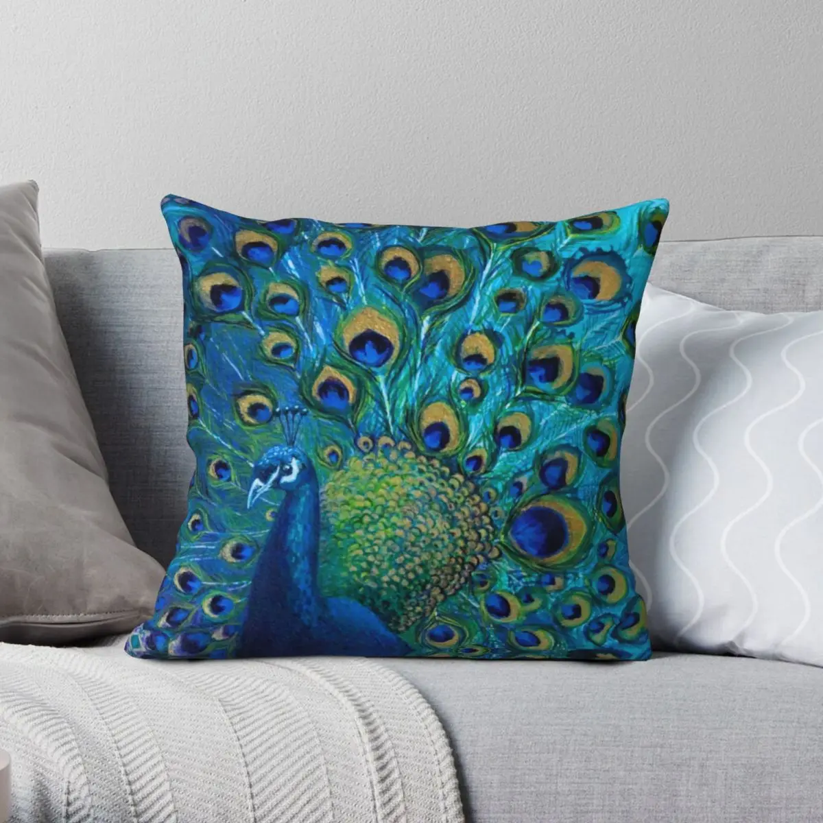 Peacock Full Glory Square Pillowcase Polyester Linen Velvet Creative Zip Decor Pillow Case Home Cushion Cover
Peacock Full Glory Square Pillowcase Polyester Linen Velvet Creative Zip Decor Pillow Case Home Cushion Cover
