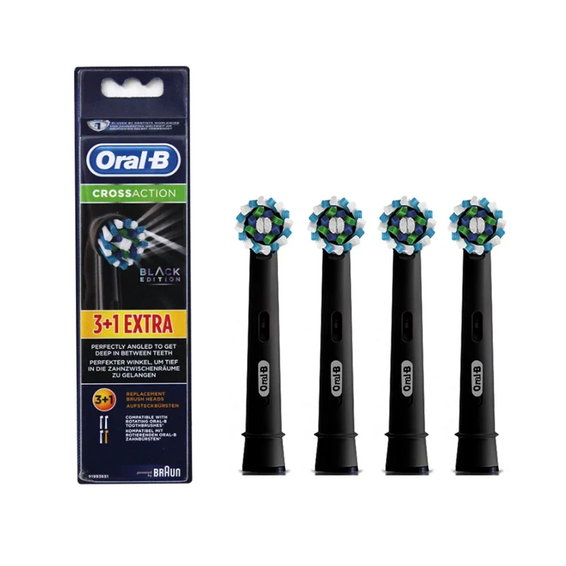 New Original Oral-B EB50 Cross Action Electric Teethbrush Replacement Brush Heads for Adult Rotation Type Tooth Brush Black 4PCS
New Original Oral-B EB50 Cross Action Electric Teethbrush Replacement Brush Heads for Adult Rotation Type Tooth Brush Black 4PCS