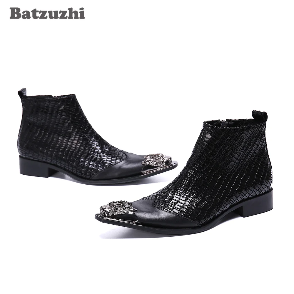 Batzuzhi Luxury Black Genuine Leather Dress Boots Handmade Ankle Boots Men Shoes Business Party Footwear chaussure homme, US6-12
Batzuzhi Luxury Black Genuine Leather Dress Boots Handmade Ankle Boots Men Shoes Business Party Footwear chaussure homme, US6-12