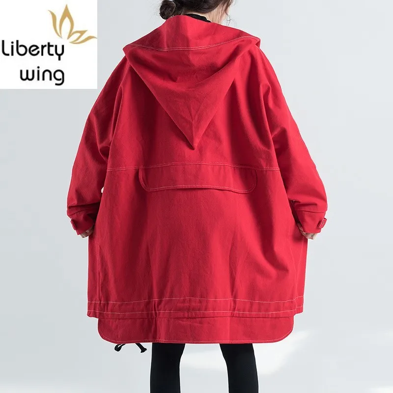 Bf Style Hot Sale Women Winter New Fashion Zipper Trench Hooded Denim Jean Coats Female Casual Outwear Red Free Size Unregular
Bf Style Hot Sale Women Winter New Fashion Zipper Trench Hooded Denim Jean Coats Female Casual Outwear Red Free Size Unregular