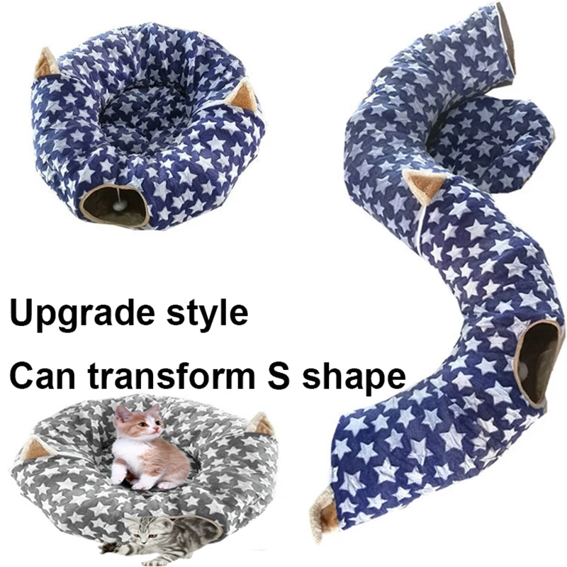 Soft Mink Cashmere Cat Dog Tunnel Bed with Mat Collapsible 3 Way Cat Tube Play Toys with Peek Hole for Pet Kittens Kitty Puppy
Soft Mink Cashmere Cat Dog Tunnel Bed with Mat Collapsible 3 Way Cat Tube Play Toys with Peek Hole for Pet Kittens Kitty Puppy
