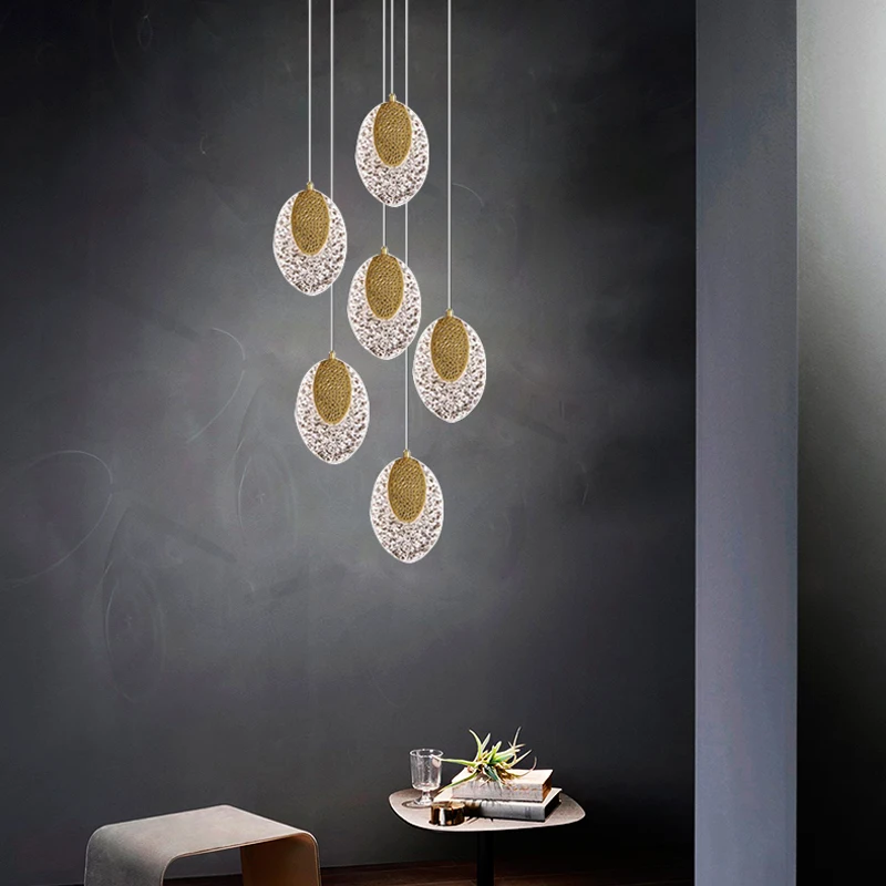 Modern led chandelier golden rotary staircase chandelier duplex villa living room dining room indoor lamps
Modern led chandelier golden rotary staircase chandelier duplex villa living room dining room indoor lamps