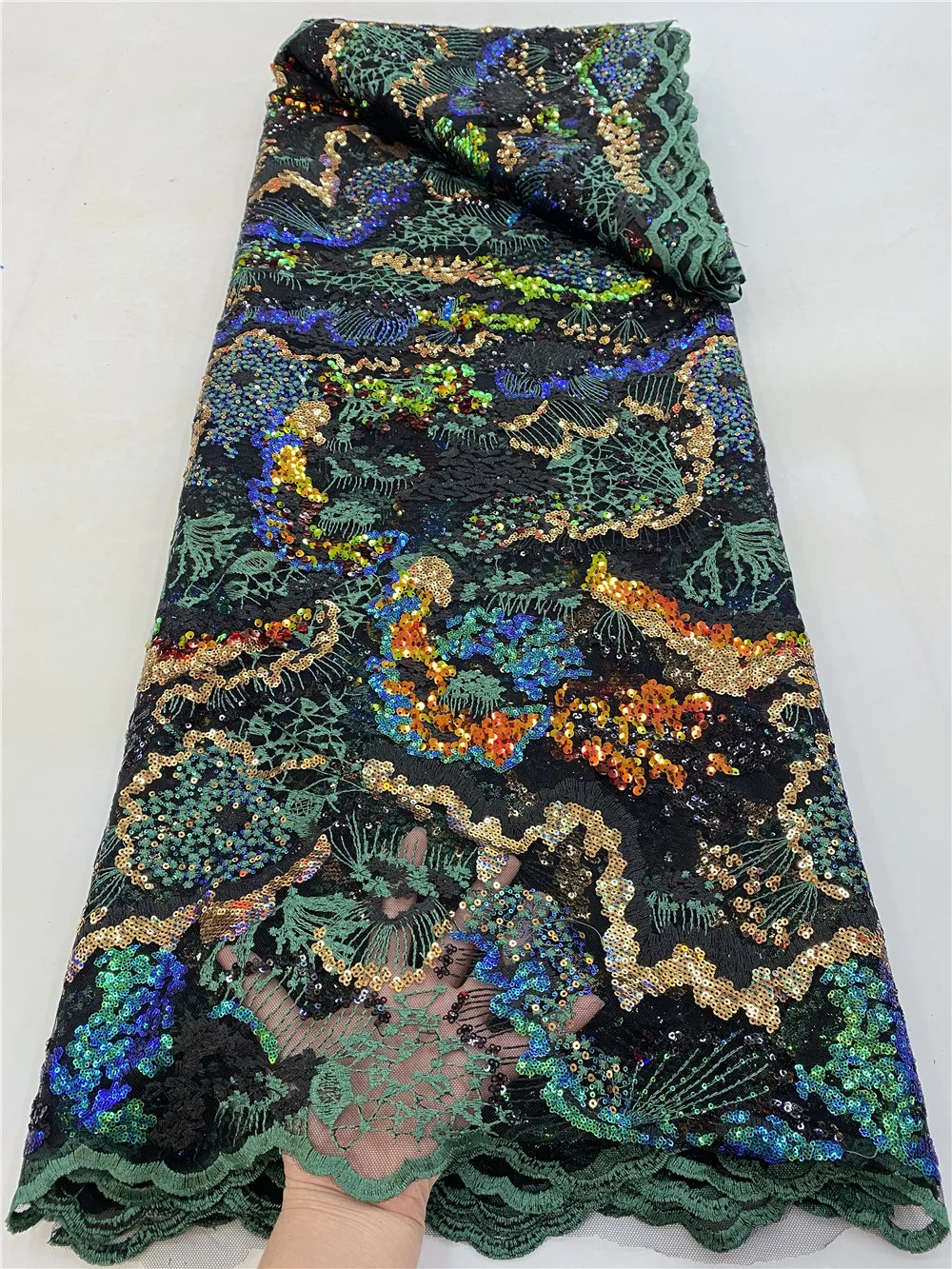 Wedding Materials Embroidery African Lace Fabric Multicolor Sequins Nigerian French Mesh Lace Fabric Tulle For Party Dress Sew
Wedding Materials Embroidery African Lace Fabric Multicolor Sequins Nigerian French Mesh Lace Fabric Tulle For Party Dress Sew