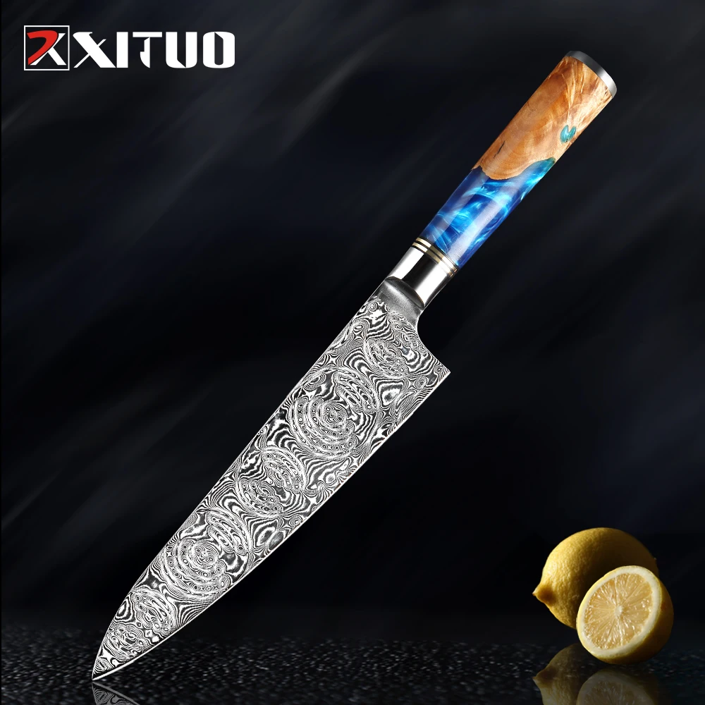 Кухонный нож шеф-повара XITUO VG10 из дамасской стали, нож для очистки хлеба, нож для очистки хлеба из синей смолы с деревянной ручкой, кухонный и...
Кухонный нож шеф-повара XITUO VG10 из дамасской стали, нож для очистки хлеба, нож для очистки хлеба из синей смолы с деревянной ручкой, кухонный и...