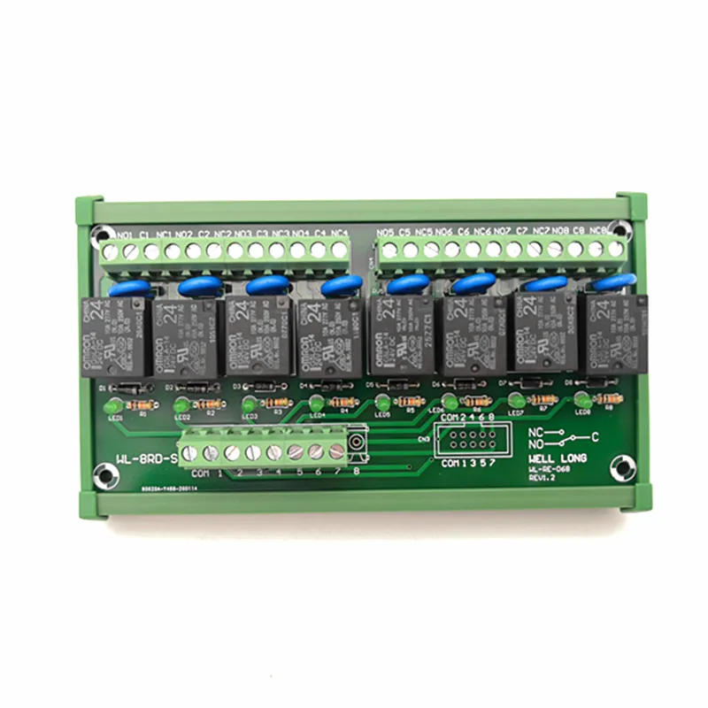 WELL LONG DIN Rail Mount 8 Channel G5LA-14 24VDC NPN Type 24V Power Relay Interface Module.
WELL LONG DIN Rail Mount 8 Channel G5LA-14 24VDC NPN Type 24V Power Relay Interface Module.