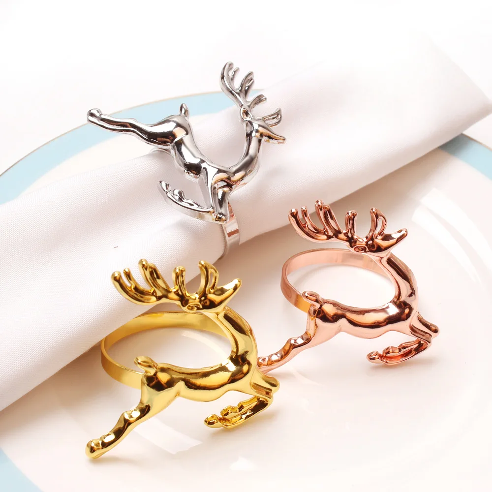 Green Alloy Christmas Deer Napkin Ring, Table Decoration, Mouth Cloth Ring, Multicolo Buckle, Hotel Table, 6Pcs per Lot
Green Alloy Christmas Deer Napkin Ring, Table Decoration, Mouth Cloth Ring, Multicolo Buckle, Hotel Table, 6Pcs per Lot