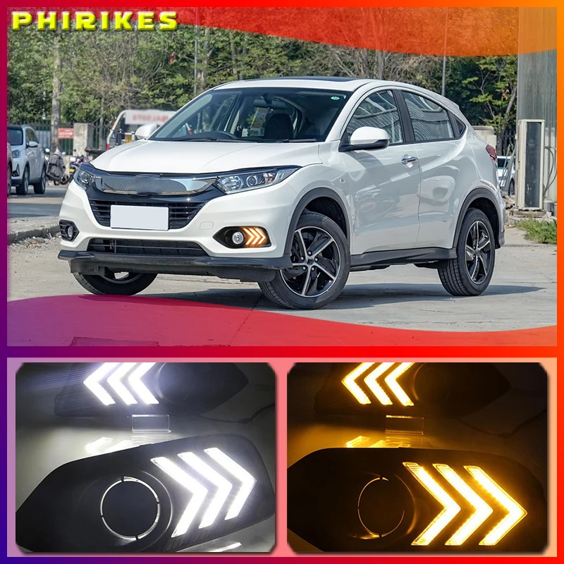 2PCS LED Daytime Running Light For Honda HRV HR-V Vezel 2019 Yellow Turn Signal Function 12V Car DRL Fog Lamp Decoration
2PCS LED Daytime Running Light For Honda HRV HR-V Vezel 2019 Yellow Turn Signal Function 12V Car DRL Fog Lamp Decoration