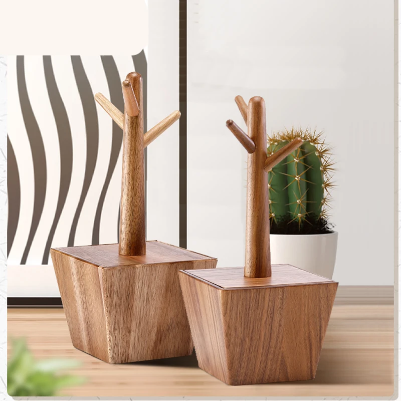 Brief pastoral wooden desktop key jewelry storage holder Fashion cosmetic black walnut wood storage box
Brief pastoral wooden desktop key jewelry storage holder Fashion cosmetic black walnut wood storage box