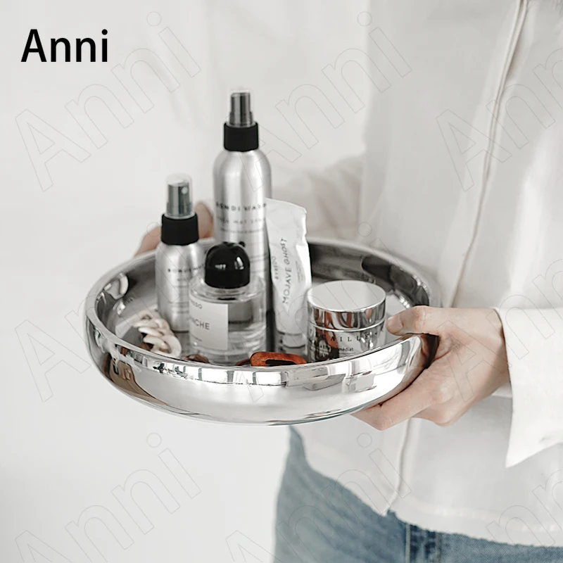 Silver Plated Stainless Steel Trays Decorative Nordic Modern Fruit Bowl Dressing Table Jewelry Cosmetic Storage Tray Home Decor
Silver Plated Stainless Steel Trays Decorative Nordic Modern Fruit Bowl Dressing Table Jewelry Cosmetic Storage Tray Home Decor