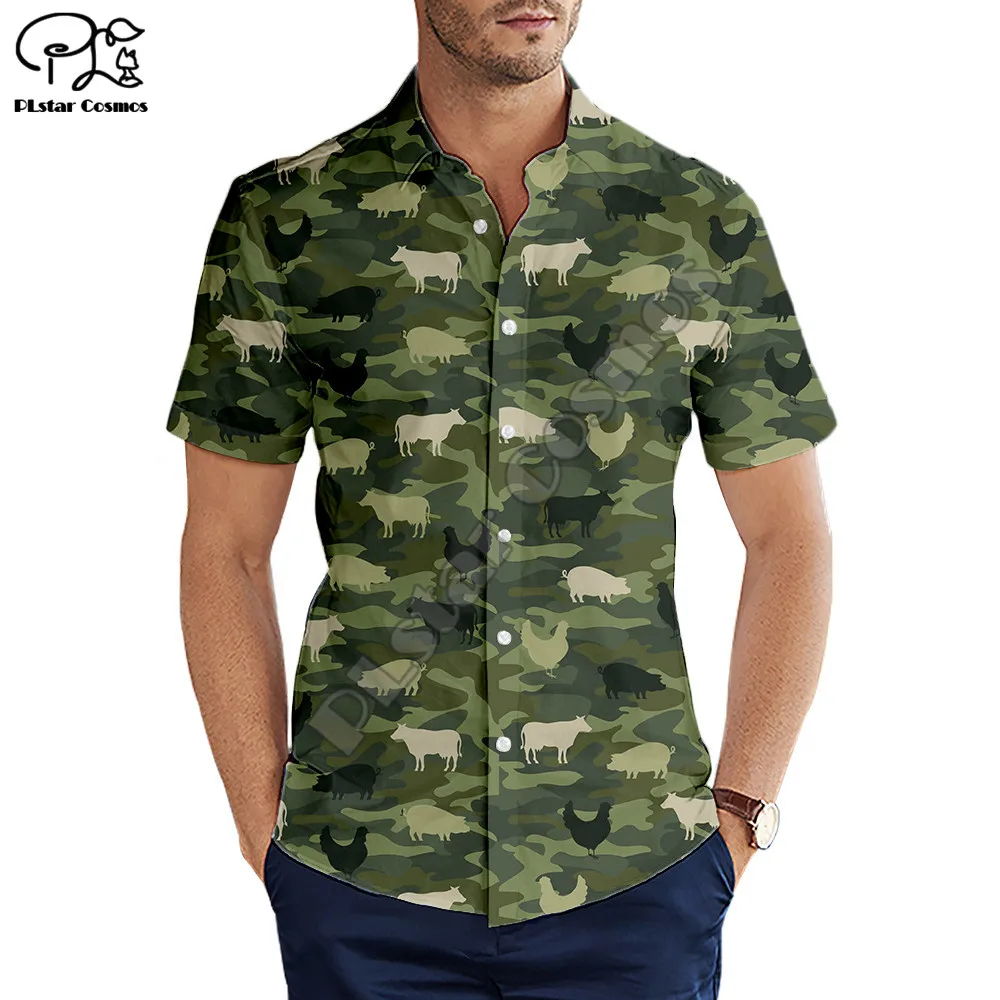 Hawaiian beach summer Fashion Short sleeve shirt Hunting animal pig/chicken/cow Print 3d Mens Shirt Casual Harajuku Tee shirts
Hawaiian beach summer Fashion Short sleeve shirt Hunting animal pig/chicken/cow Print 3d Mens Shirt Casual Harajuku Tee shirts