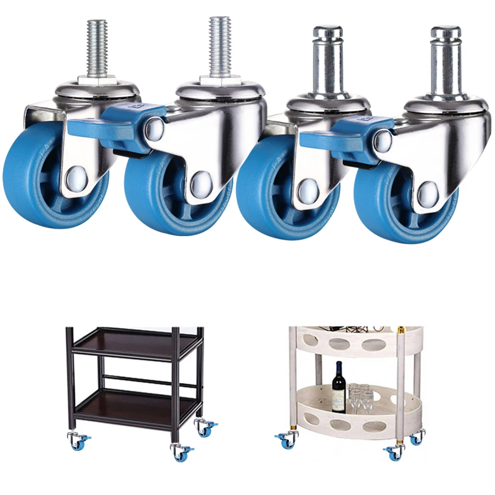 1/4PCS 360 Degree Swivel Casters Wheel Rubber Rollers Blue No Noise Wheels For Shopping Cart Trolley Caster 1/1.25/1.5/2 Inch
1/4PCS 360 Degree Swivel Casters Wheel Rubber Rollers Blue No Noise Wheels For Shopping Cart Trolley Caster 1/1.25/1.5/2 Inch