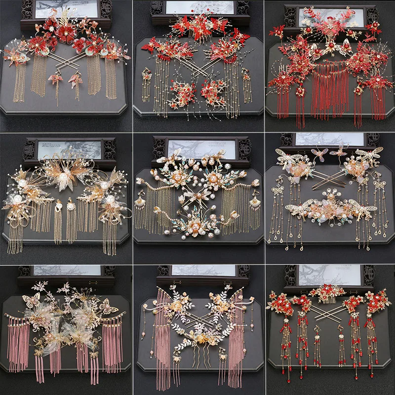 Xiuhe Headdress Bride Chinese Red Phoenix Crown Wedding Xiuhe Dress Round Face Hair Accessories
Xiuhe Headdress Bride Chinese Red Phoenix Crown Wedding Xiuhe Dress Round Face Hair Accessories