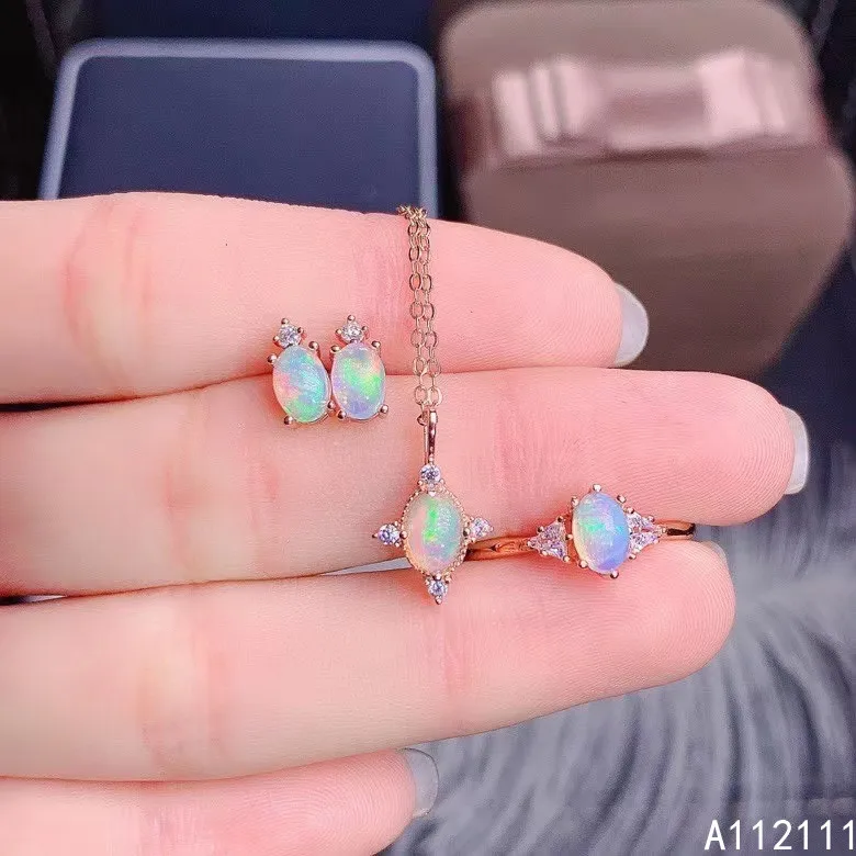 Fine Jewelry 925 Pure Silver Inset With Natural Gem Women's Luxury Vintage Oval White Opal Pendant Ring Earring Set Support Dete
Fine Jewelry 925 Pure Silver Inset With Natural Gem Women's Luxury Vintage Oval White Opal Pendant Ring Earring Set Support Dete