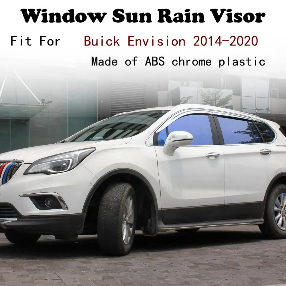 ABS Chrome plastic Window Visor Vent Shades Sun Rain Guard car accessories For Buick Envision 2014-2020
ABS Chrome plastic Window Visor Vent Shades Sun Rain Guard car accessories For Buick Envision 2014-2020