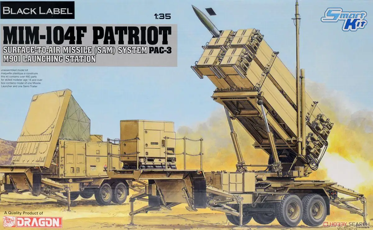 DRAGON 3563 1/35 MIM-104F Patriot (PAC-3) Air Defense Missile Launch System kit
DRAGON 3563 1/35 MIM-104F Patriot (PAC-3) Air Defense Missile Launch System kit