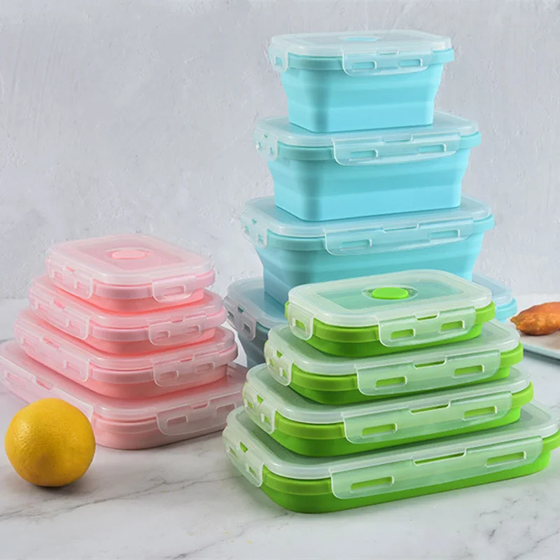 4 Pcs Silicone Collapsible Outdoor Lunch Box Food Storage Container Eco-Friendly Microwavable Portable Picnic Camping Lunch box
4 Pcs Silicone Collapsible Outdoor Lunch Box Food Storage Container Eco-Friendly Microwavable Portable Picnic Camping Lunch box