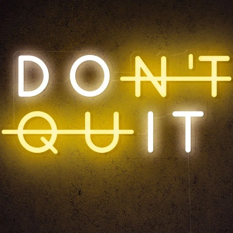 Don't quit Neon Sign Flex Neon Light Sign for Home Bedroom Wall Decoration Living Room Kitchen Decor Personalized gift
Don't quit Neon Sign Flex Neon Light Sign for Home Bedroom Wall Decoration Living Room Kitchen Decor Personalized gift