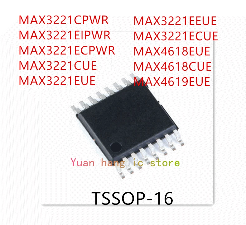 10 шт. MAX3221CPWR MAX3221EIPWR MAX3221ECPWR MAX3221CEU MAX3221EUE MAX3221EEUE MAX3221ECUE MAX4618EUE MAX4618CEU MAX4619EUE IC
10 шт. MAX3221CPWR MAX3221EIPWR MAX3221ECPWR MAX3221CEU MAX3221EUE MAX3221EEUE MAX3221ECUE MAX4618EUE MAX4618CEU MAX4619EUE IC