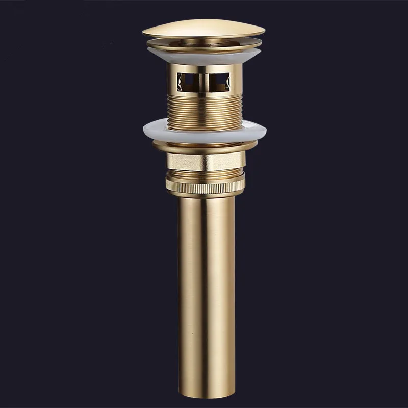 Pop up Drain for Bathroom Sink Vessel Vanity, Brushed Gold Solid Brass Assembly Replacement Kits Stopper, Flip Top, Overflow
Pop up Drain for Bathroom Sink Vessel Vanity, Brushed Gold Solid Brass Assembly Replacement Kits Stopper, Flip Top, Overflow