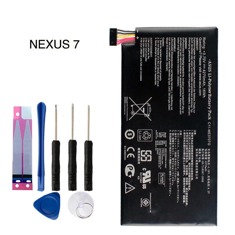 Оригинальный аккумулятор высокой емкости C11-ME370TG для ASUS C11-ME370TG NEXUS 7, аккумулятор для настольного ПК, ноутбука 4270 мА · ч
Оригинальный аккумулятор высокой емкости C11-ME370TG для ASUS C11-ME370TG NEXUS 7, аккумулятор для настольного ПК, ноутбука 4270 мА · ч