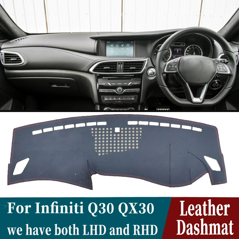 Leather Dashmat Dashboard Cover Pad Dash Mat Carpet Car-styling Accessories For Infiniti Q30 QX30 2015 2016 2017 2018 2019 2020
Leather Dashmat Dashboard Cover Pad Dash Mat Carpet Car-styling Accessories For Infiniti Q30 QX30 2015 2016 2017 2018 2019 2020