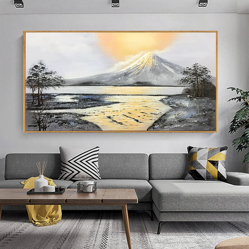 Под креплением Fuji, картина маслом для гостиной, ручная роспись, пейзаж, спальня, украшение, живопись, фон, Настенная картина
Под креплением Fuji, картина маслом для гостиной, ручная роспись, пейзаж, спальня, украшение, живопись, фон, Настенная картина