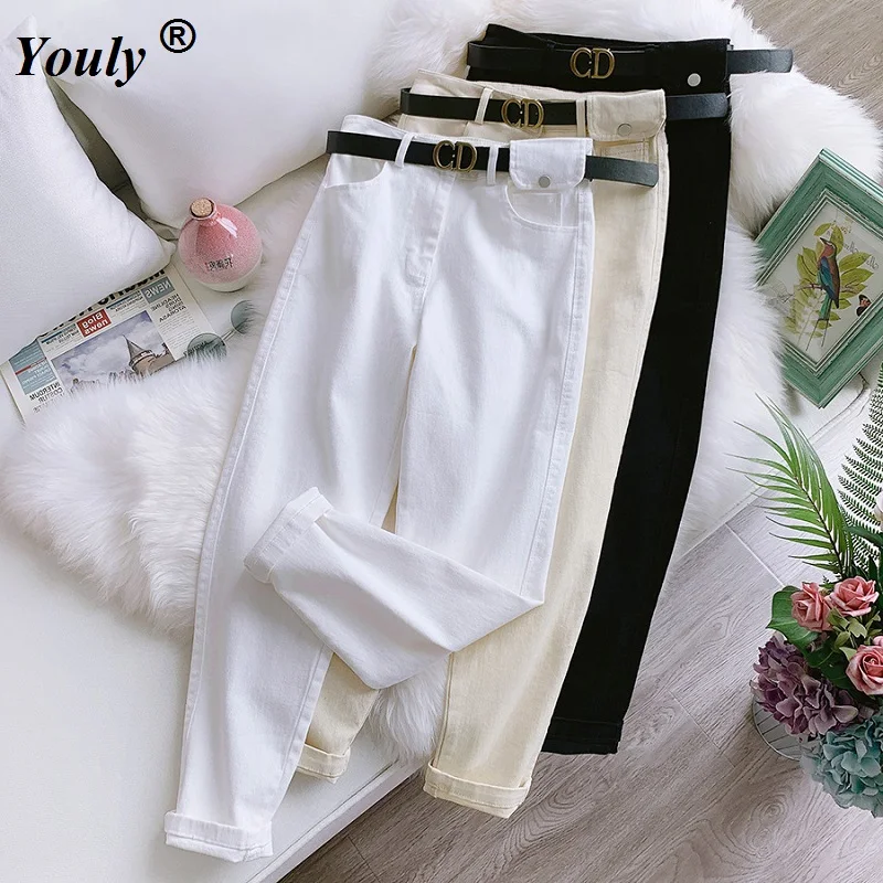 2021 Spring White Jeans Women Casual Loose Harem Trousers With Belt High Street Women Boyfriend Denim Trousers
2021 Spring White Jeans Women Casual Loose Harem Trousers With Belt High Street Women Boyfriend Denim Trousers